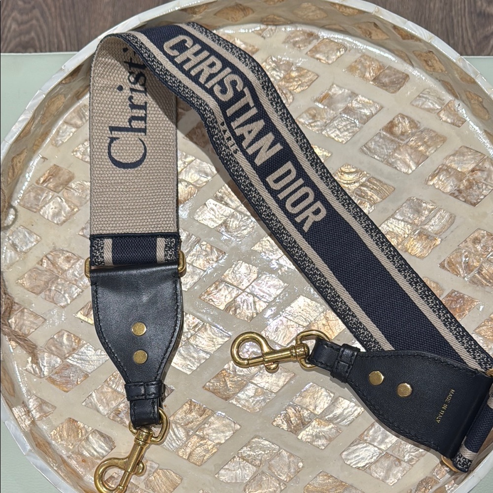 Dior women’s/Men's Black and Tan Bag Strap